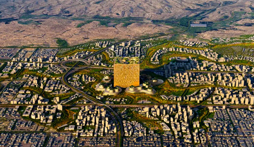 برج مکعب در عربستان