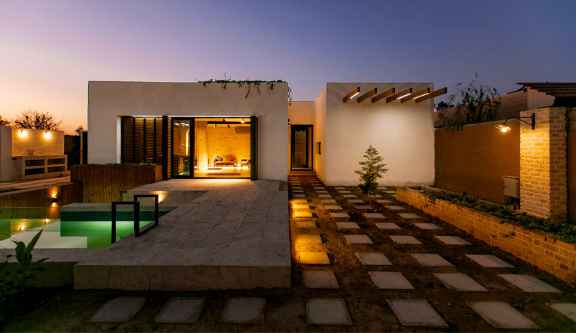  ویلای سفید در اصفهان 