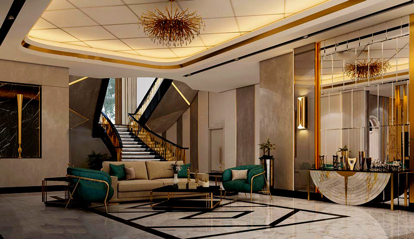 طراحی لابی مدرن و خاص
