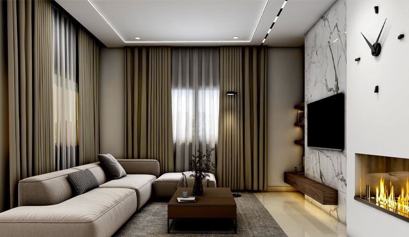 طراحی و اجرای تی وی روم 