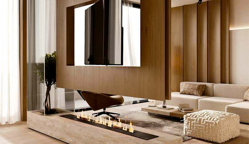 طراحی تی وی روم کوچک